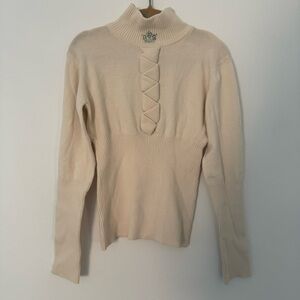 NWT Floriane Cream Mock Neck Sweater (6Y)